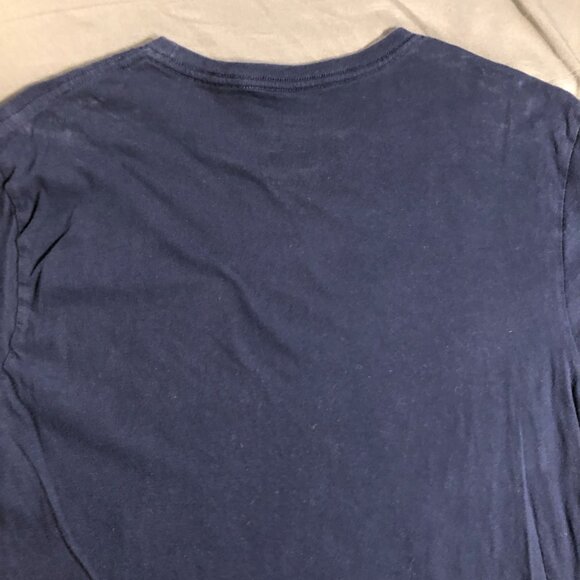 Polo Ralph Lauren Men's Crewneck Tee Shirt Large Navy BLue V-Neck Short Sleeve - Picture 7 of 9